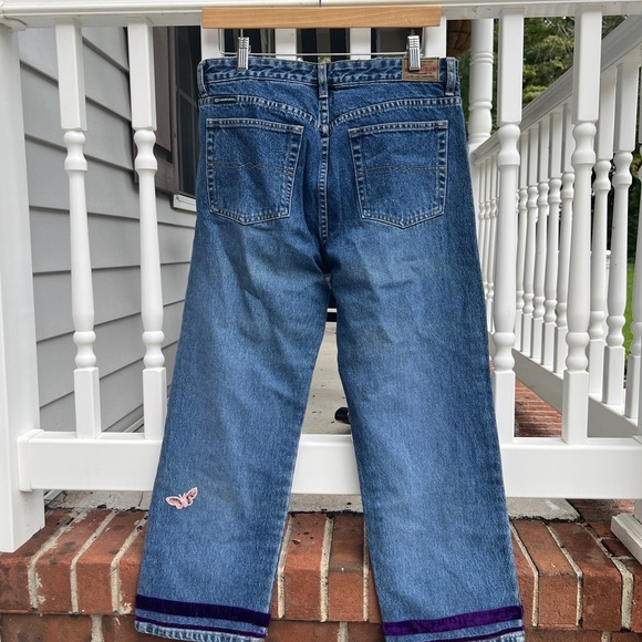 Vintage 90s Y2K Denim Sequin Low Rise Cropped Capri Jeans Size 9 Unionbay - Picture 11 of 11